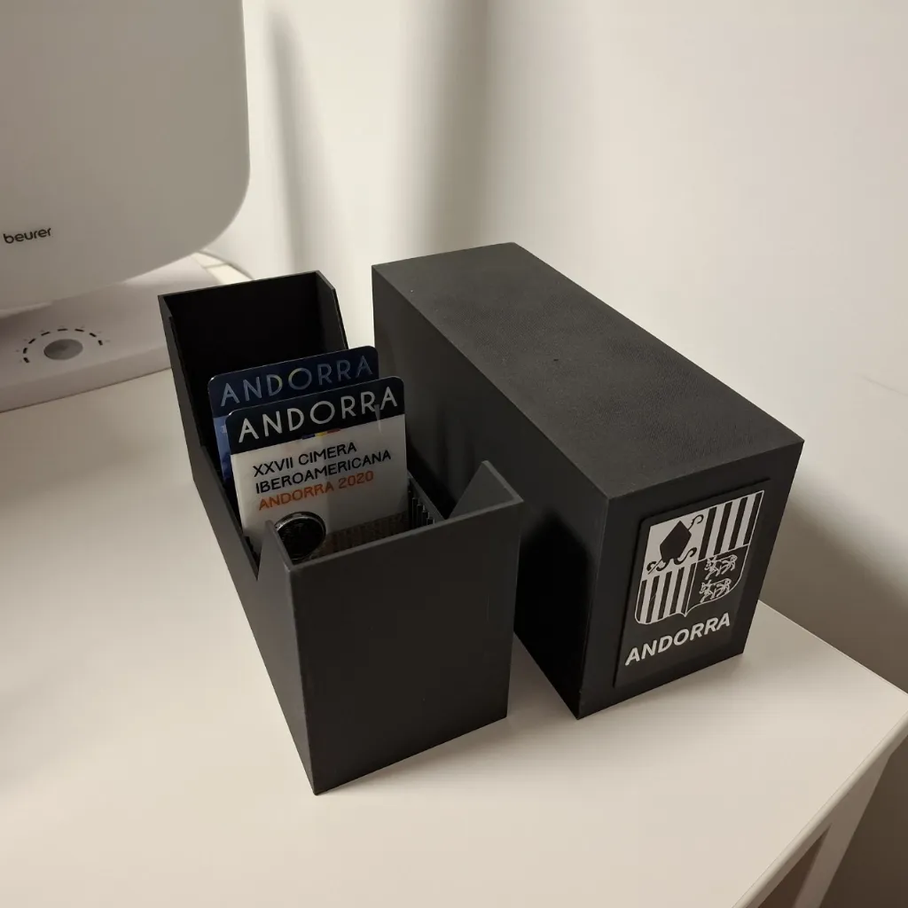 Storage for 2€ commemorative coins - Andorra - Black (Bleu marine, Andorre)