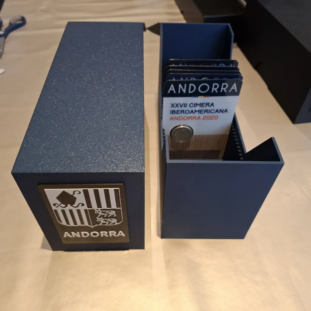Storage for 2€ commemorative coins - Andorra - Blue (Bleu marine, Andorre)