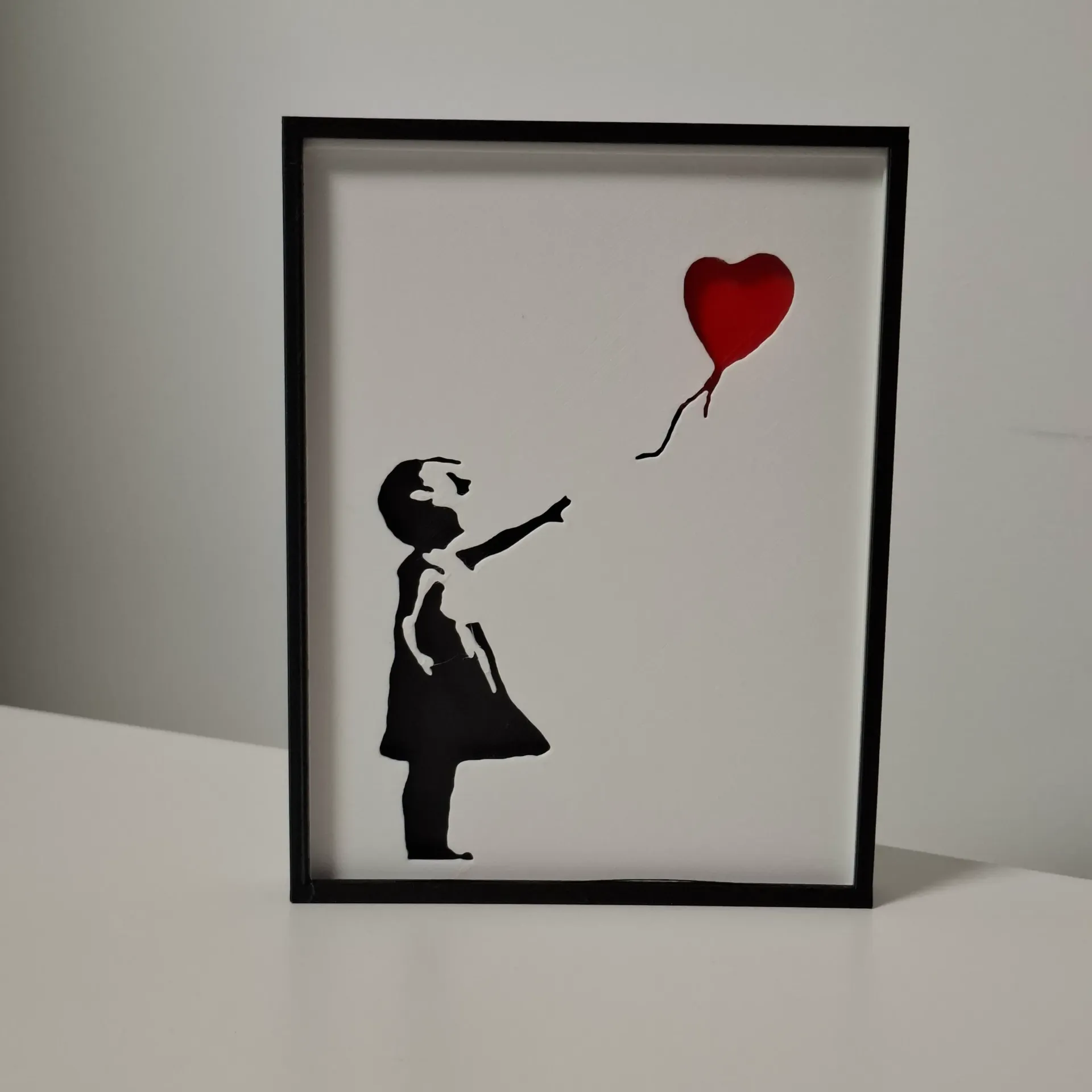 Banksys - Girl with Balloon (Framed)